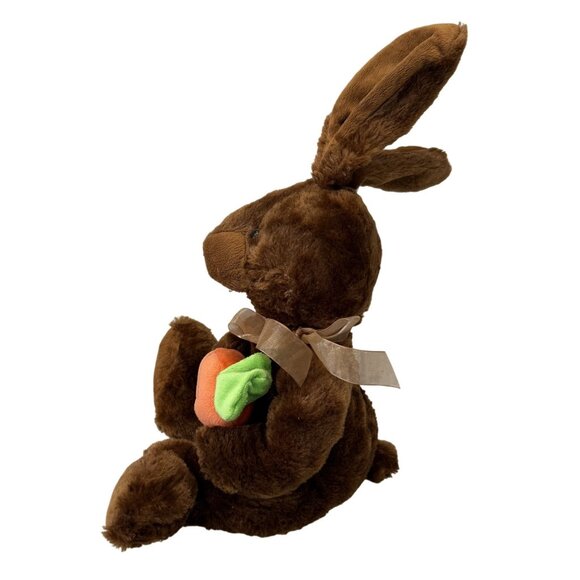 Wishpets Caramel Brown Plush Bunny Rabbit Carrot Floppy Ear Polyester Fiber 11" - Picture 2 of 8